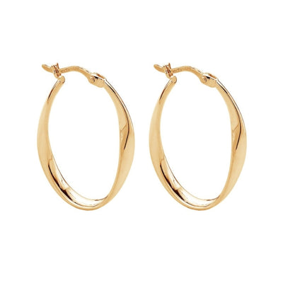 Najo - Cinta twisted hoop earringS in yellow gold plated sterling silver