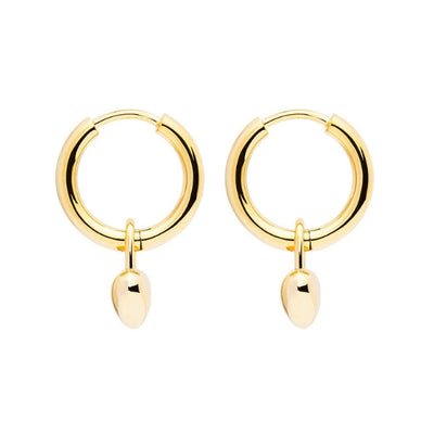 Najo - Amore hoop earrings with 8mm puff heart charm