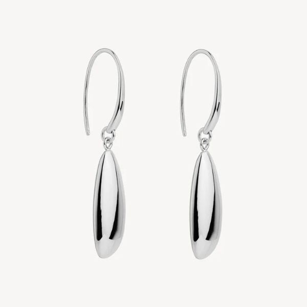 Najo - Gaia pebble hook earrings in sterling silver