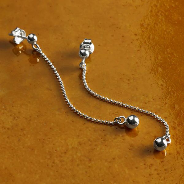 Najo - Sunbeam drop stud earrings in sterling silver