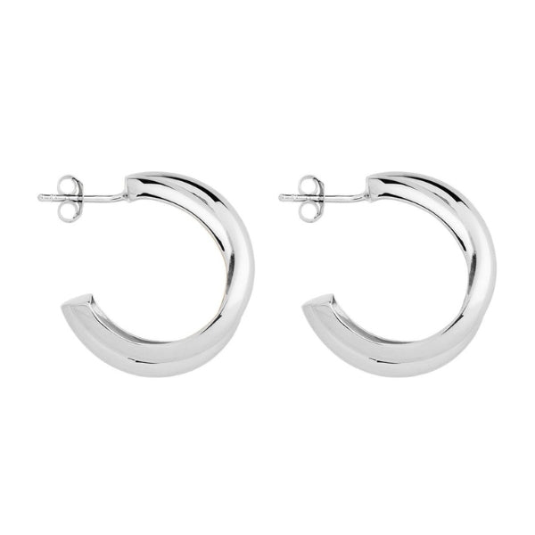 Silver overlapping hoop earrings from Najo