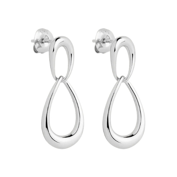 Silver teardrop earrings from Najo