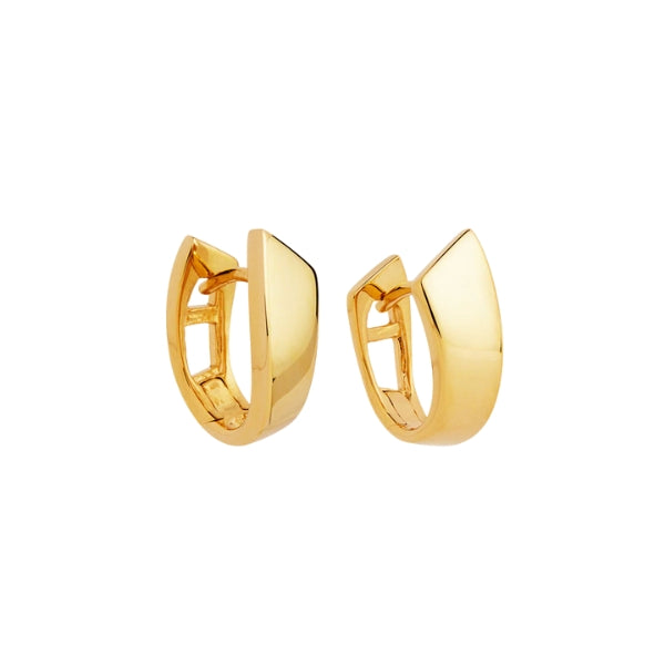 Gold plated Silver horseshoe huggie earrings from Najo