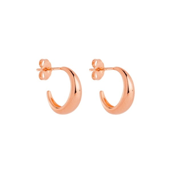 Najo - Muse tapered hoop earrings in rose gold plated sterling silver