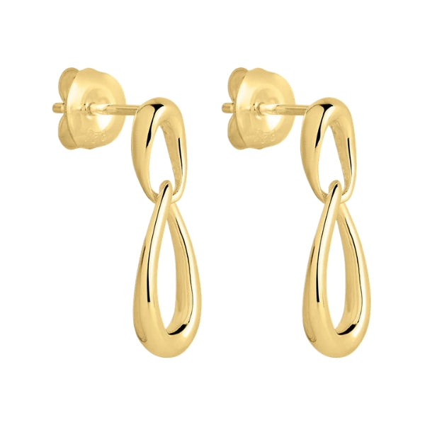 Najo - Vivante double teardrop earrings in sterling silver