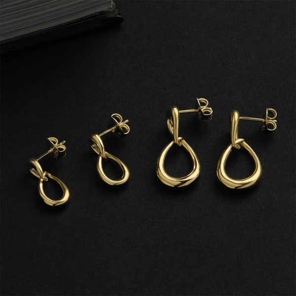 Najo - Vivante double teardrop earrings in sterling silver