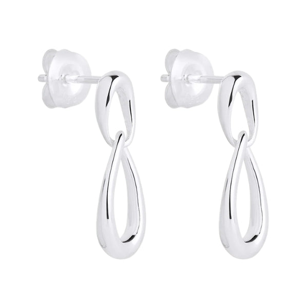 Najo - Vivante petite double teardrop earrings in gold plated sterling silver