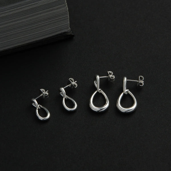 Najo - Vivante petite double teardrop earrings in gold plated sterling silver