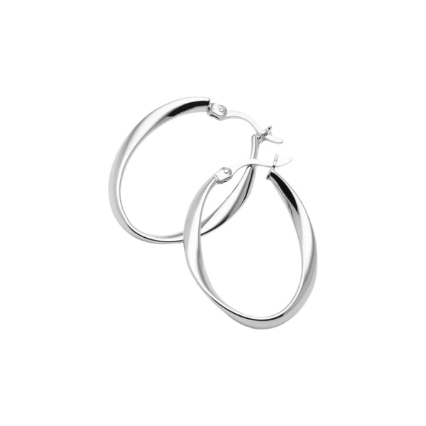 Najo - cinta ribbon hoop earrings in sterling silver