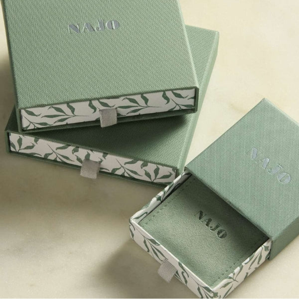 Najo - cinta ribbon hoop earrings in sterling silver