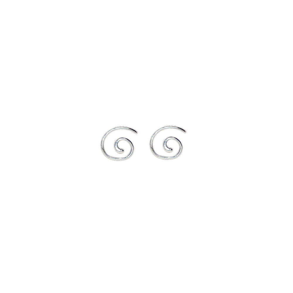 Koru stud earrings in sterling silver