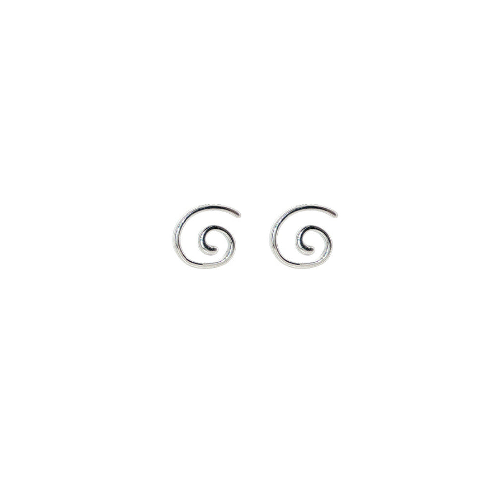 Koru stud earrings in sterling silver