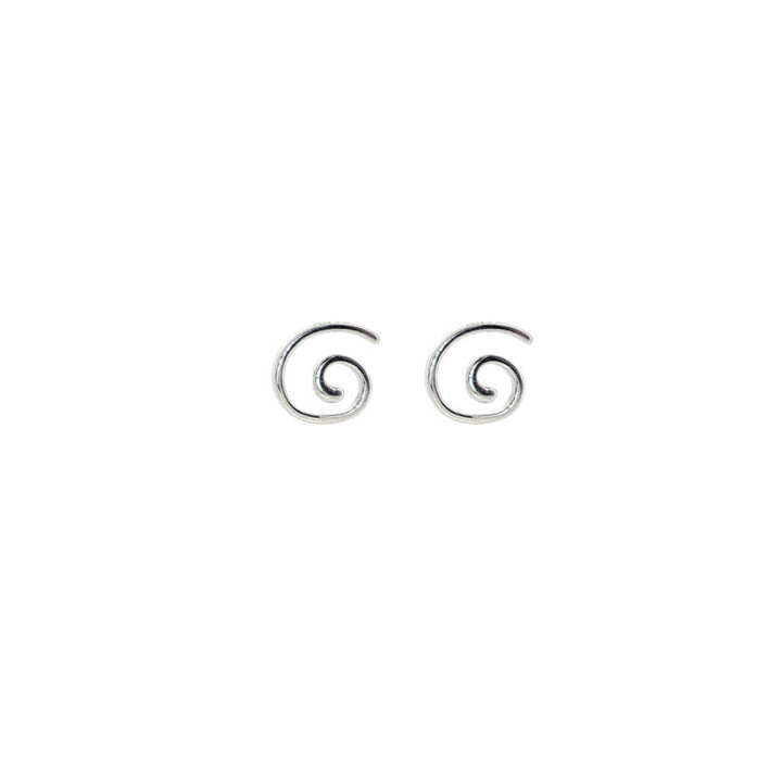 Koru stud earrings in sterling silver