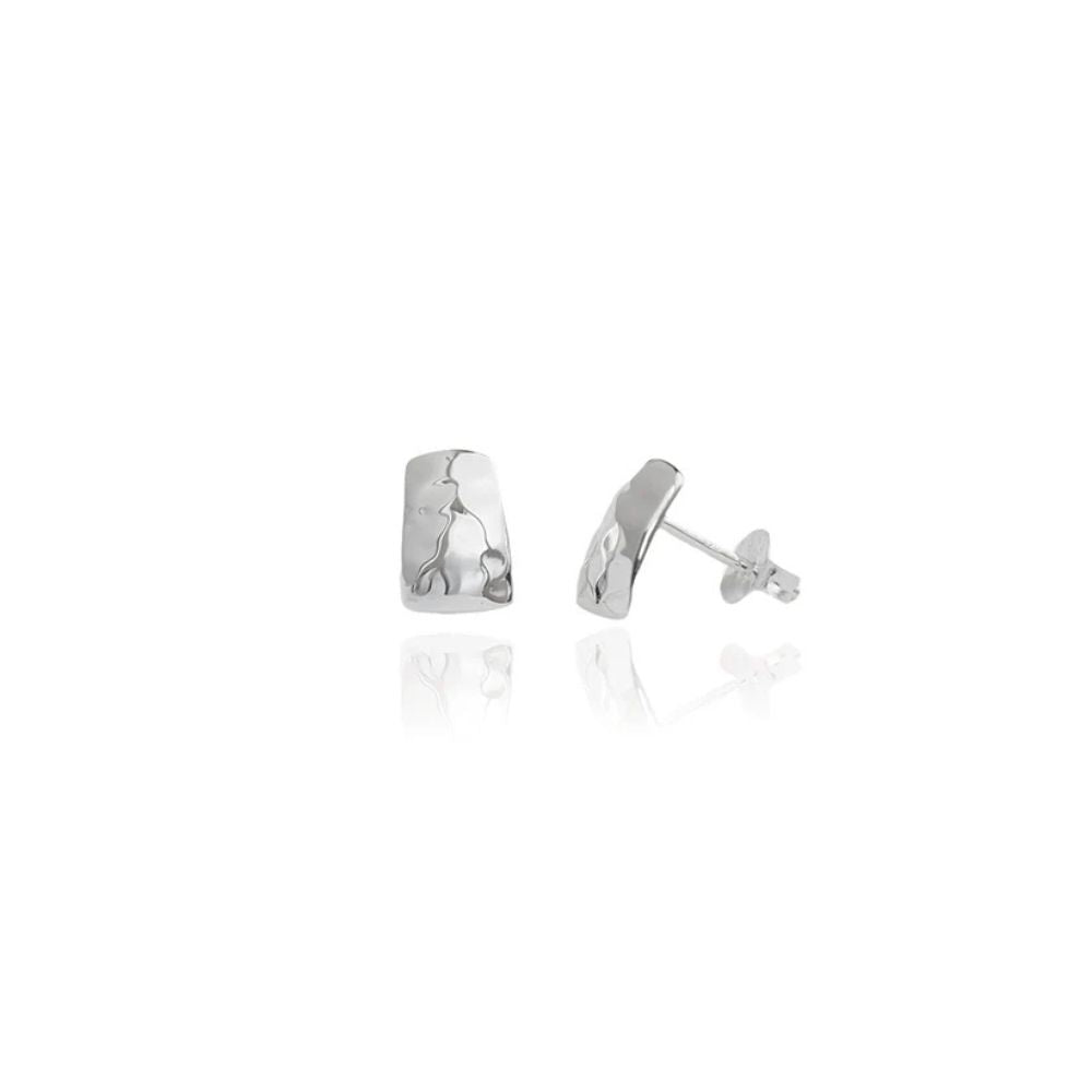 Silver pebble ripple studs by evolve