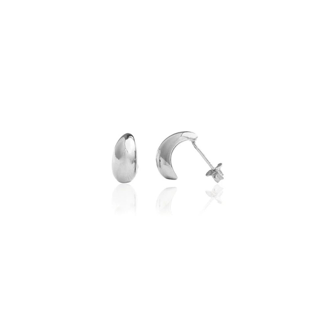 Silver dewdrop stud earrings by Evolve