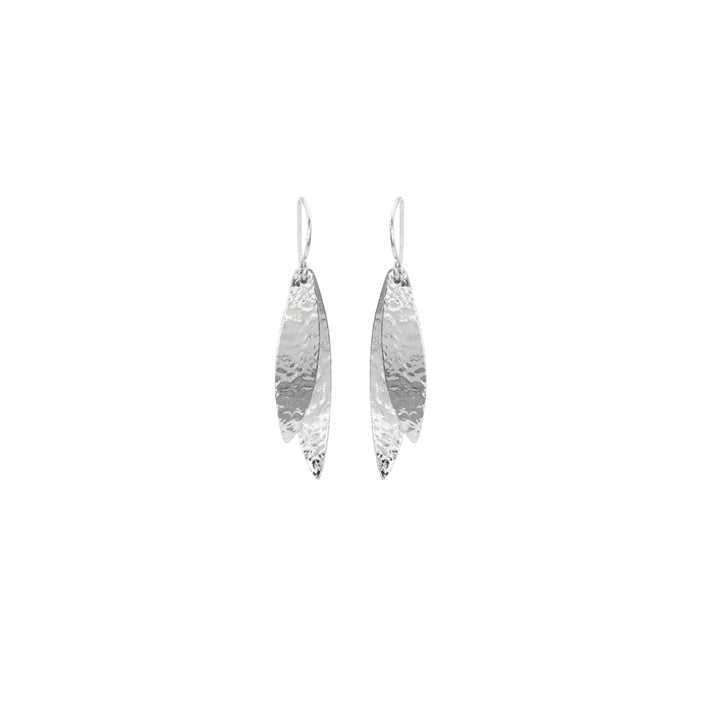 Kauri leaves drop earrings in silver