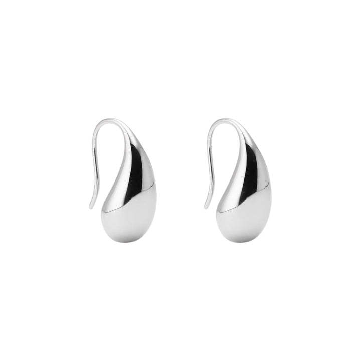 Najo - the eau curved teardrop hook earrings in sterling silver