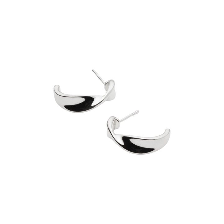 Najo - the suncrest half hoop stud earrings in sterling silver