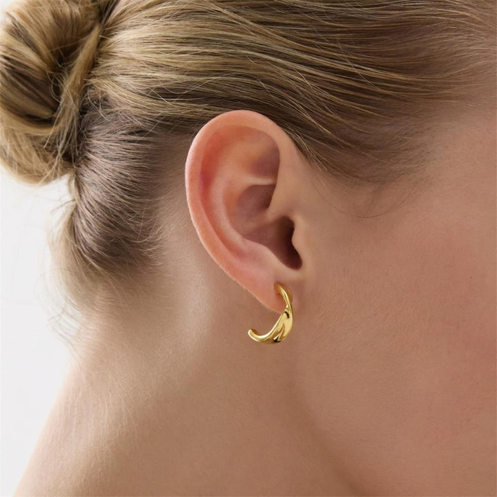 Najo - the suncrest twisted half hoop earrings in gold plated sterling silver