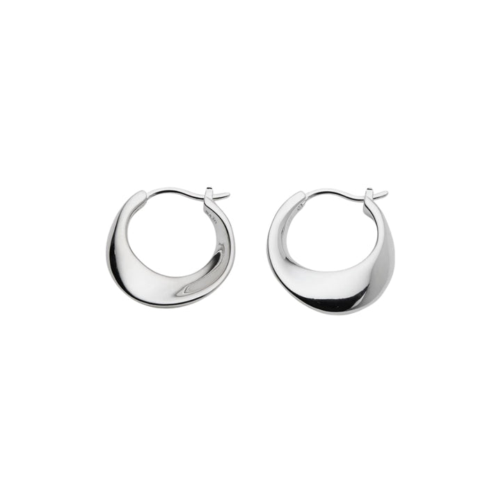 Najo - the rise twist crescent earrings in sterling silver - 18 x 20mm