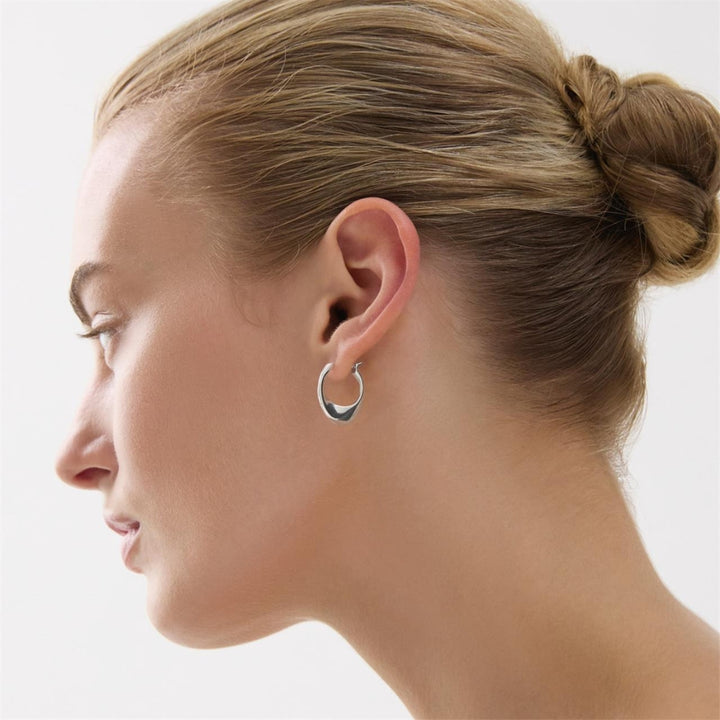 Najo - the rise twist crescent earrings in sterling silver - 18 x 20mm