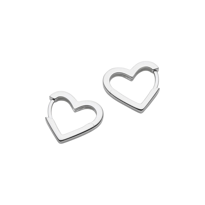 Najo - the ardour heart shaped huggie earrings - 2 x 14mm