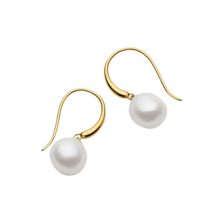 Najo - the ocean glow pearl earrings on gold plated sterling silver
