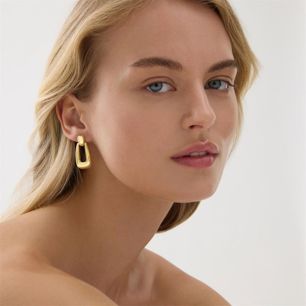 Najo - the haze door knocker earrings in gold plated sterling silver