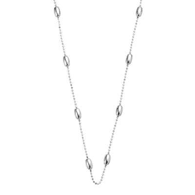 Najo - Acapulco chain with oval balls in sterling silver - 45cm