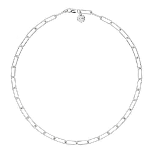 Najo - Vista rectangular link chain in sterling silver - 45cm