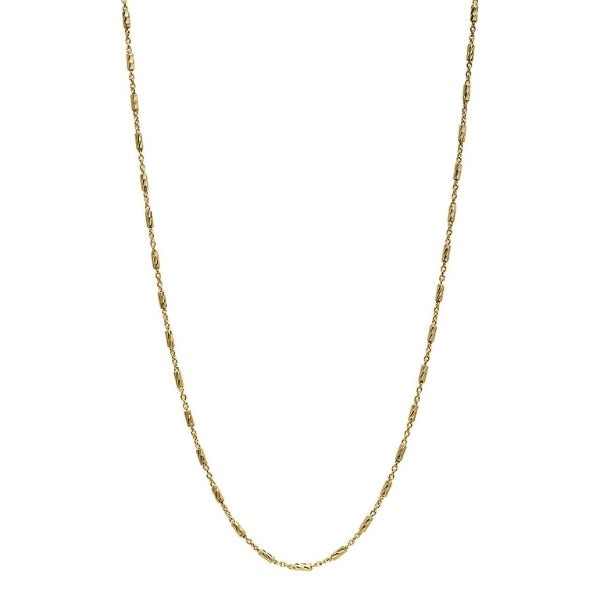Najo - Equilibrium rod and link chain in gold plated sterling silver