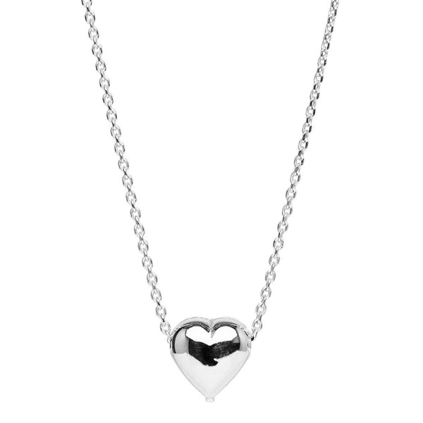 Najo - Amore charm puff heart necklace in sterling silver - 45cm