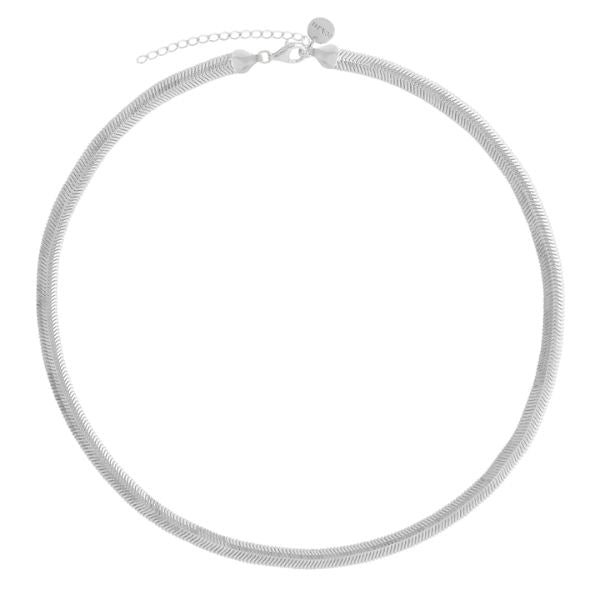 Najo - Silver celestine snake chain - 45cm + 5cm