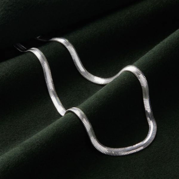 Najo - Silver celestine snake chain - 45cm + 5cm