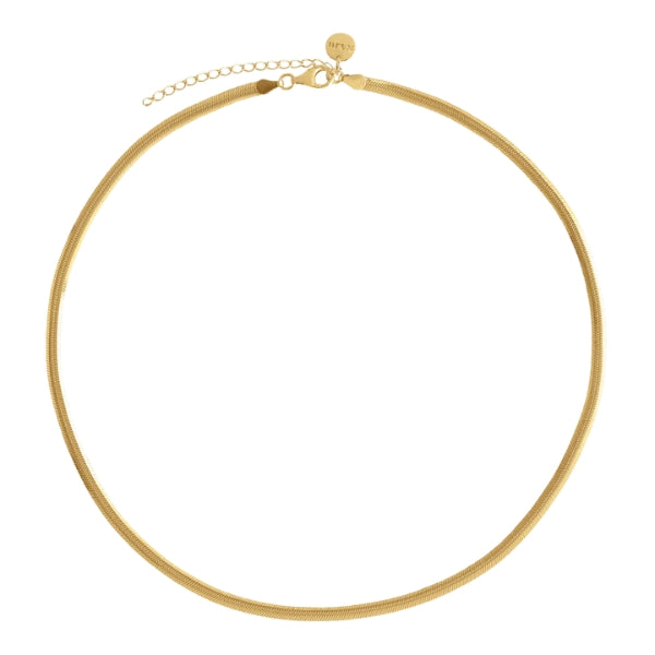 Najo - Gold tone silver celestine serpent chain - 45cm+5cm