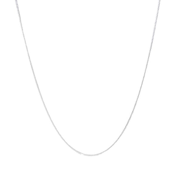 Diamond cut curb chain in sterling silver - 55cm