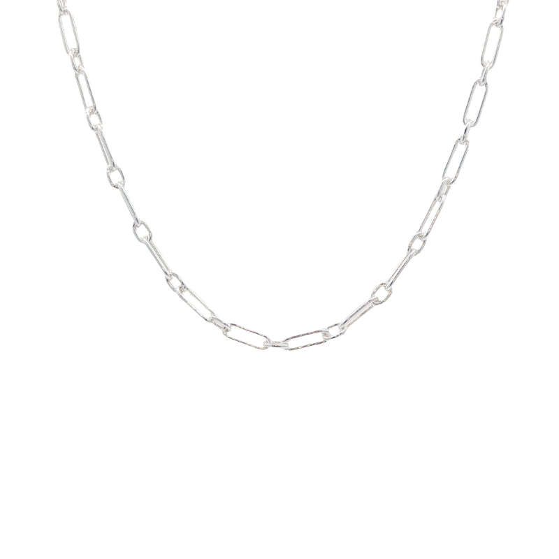 Figaro 1/1 paperclip chain in sterling silver - 45cm