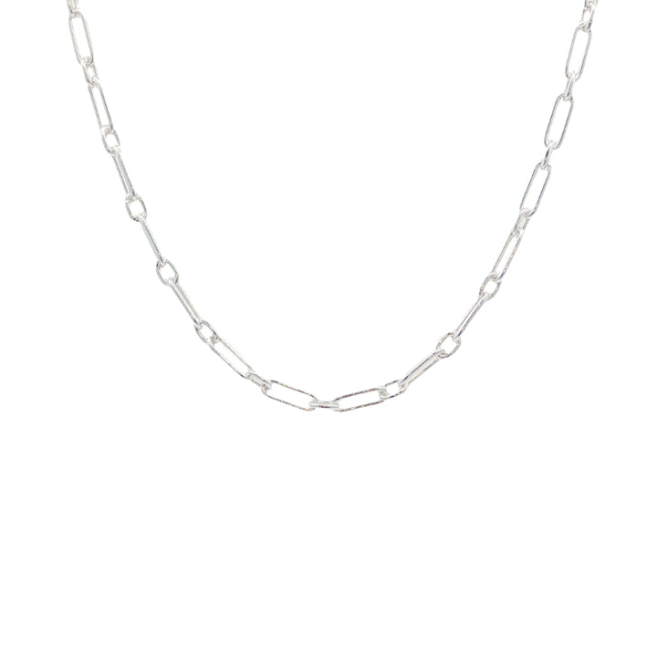 Figaro 1/1 paperclip chain in sterling silver - 45cm