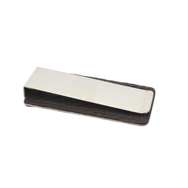 Money clip in stainless steel and PU