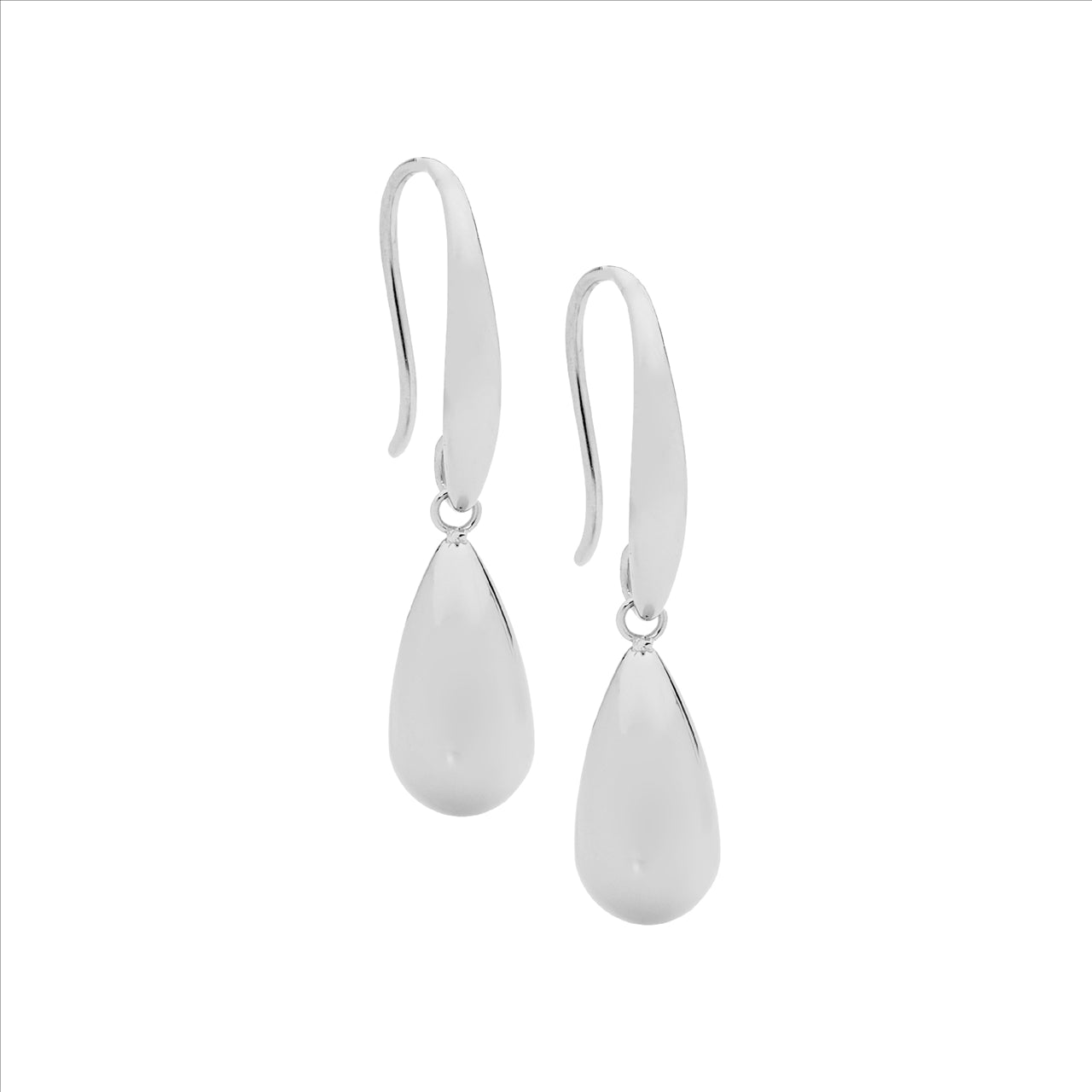 Ellani teardrop earrings on hooks in stainless steel