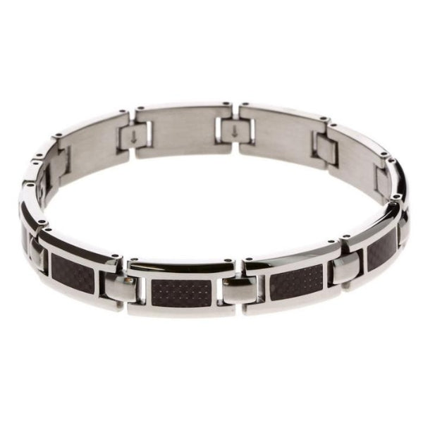 Rochet Mercury gents bracelet in steel and carbon
