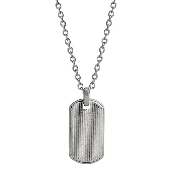 Mens steel dog tag necklace by Najo