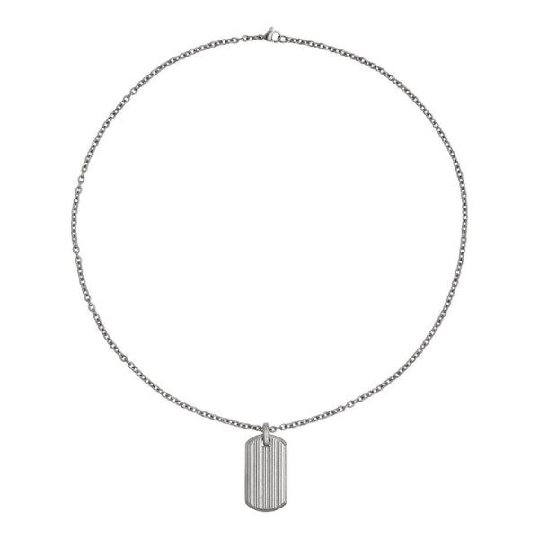 Mens steel dog tag necklace by Najo