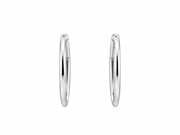 Plain sleeper earrings in surgical steel - 12mm