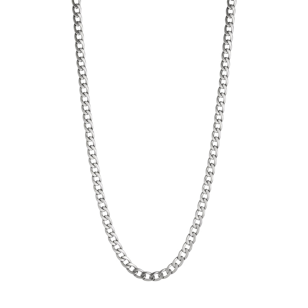 Najo - the forge men's flat curb necklace in steel - 60cm