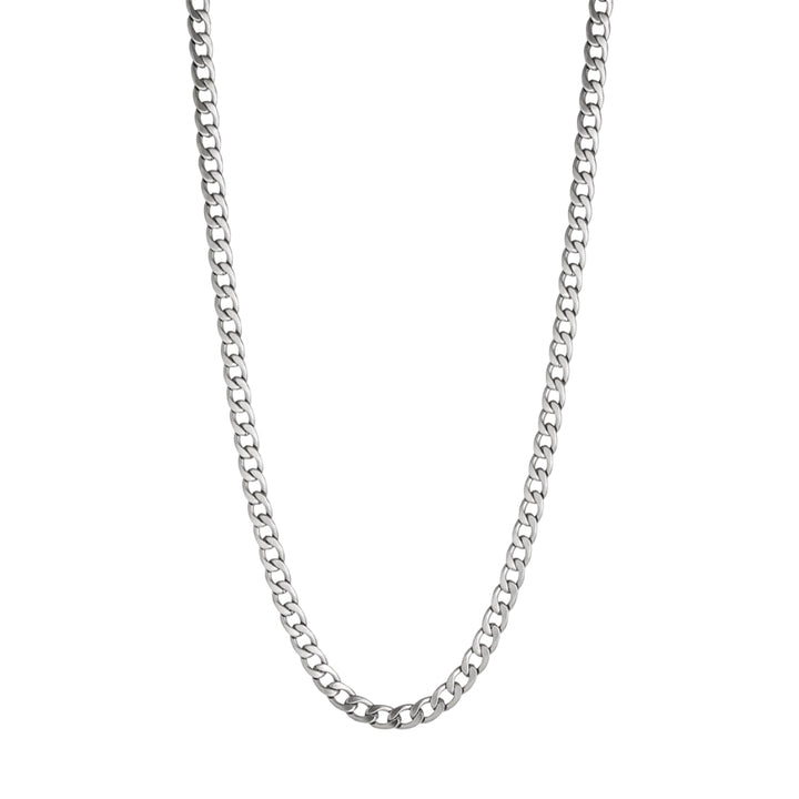 Najo - the forge men's flat curb necklace in steel - 60cm