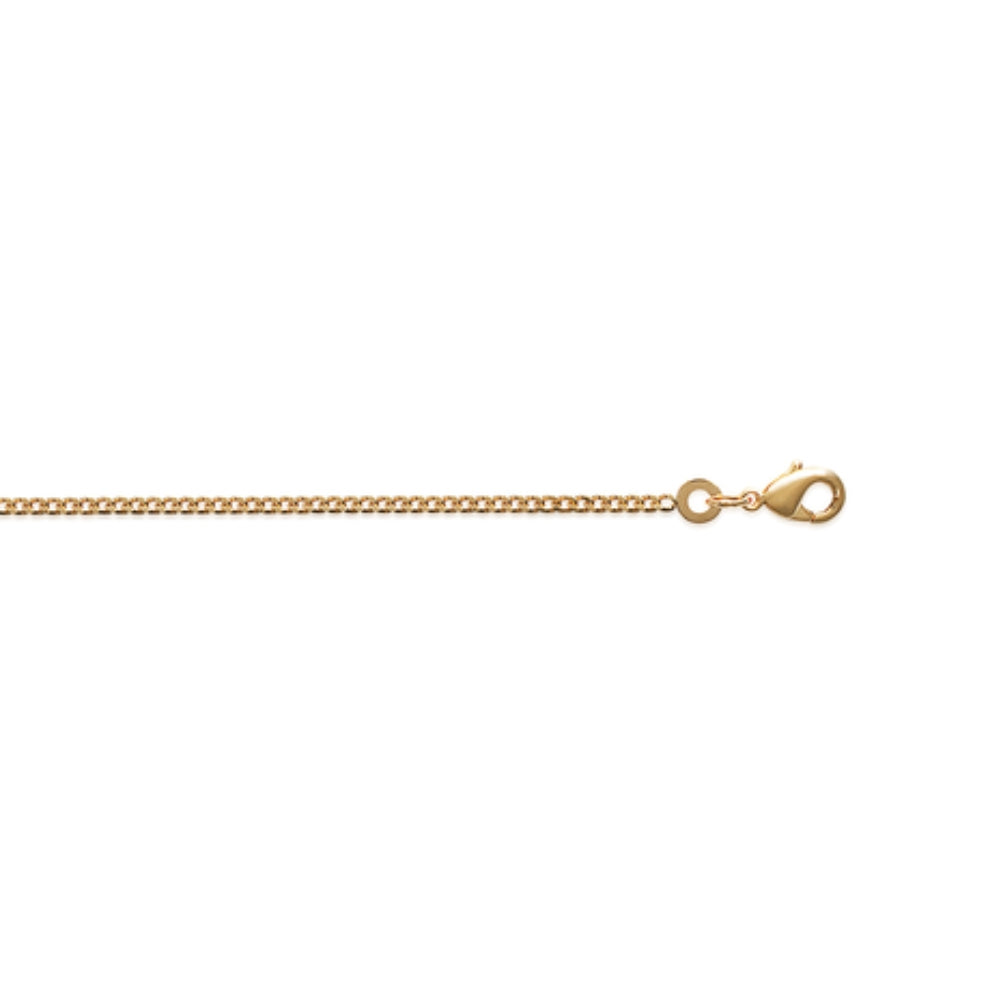 Ember - 1.8mm wide curb chain in 18ct gold plated alloy - 45cm