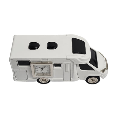 Collectable RV motorhome analogue clock in white