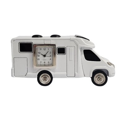 Collectable RV motorhome analogue clock in white