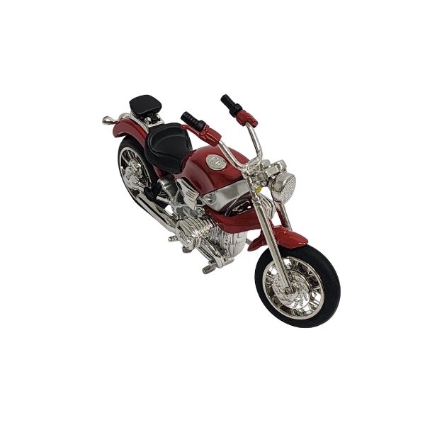 Collectable motorbike analogue clock in red